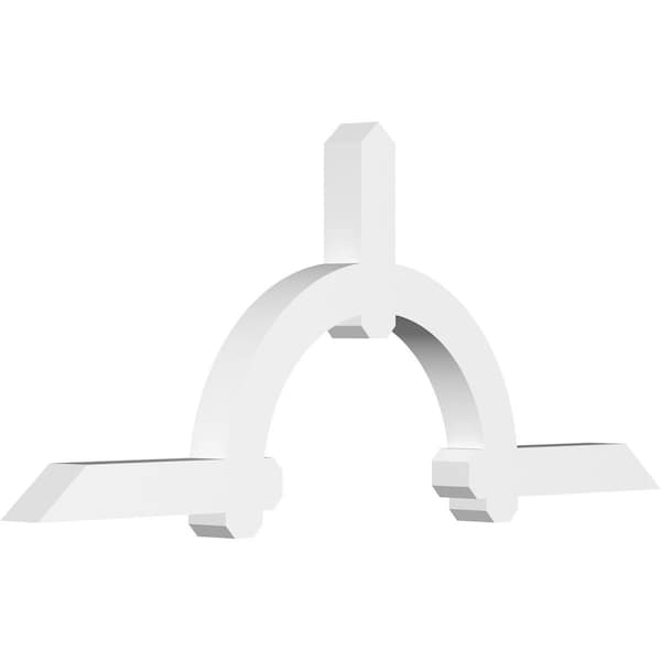 Ekena Millwork Ericson Architectural Grade PVC Gable Bracket, 72"W x 30"H x 4"D x 4"F, 10/12 Pitch GBP072X30X0404ERI00 - main